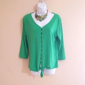 Kim Rogers green top Size Small